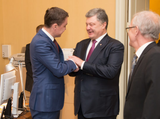 Riigikogu esimees Eiki Nestor kohtus Ukraina presidendi Petro Porošenko ja teda saatva delegatsiooniga, 23. jaanuar 2017